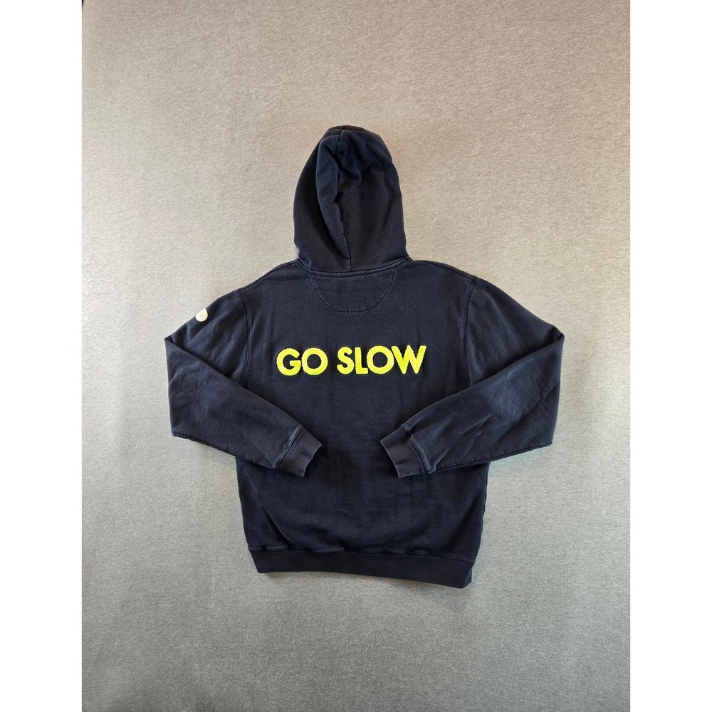 MACKEENE Rudy Hoodie Mens Medium Navy Go Slow Organic‎ Cotton Made In Portugal